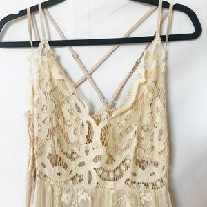 VICI Cream Lace Maxi Dress - Size S